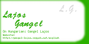 lajos gangel business card